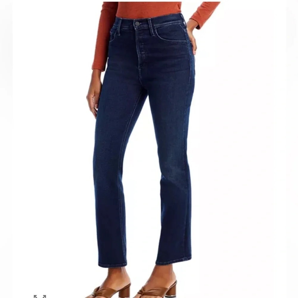 Mother Tripper Ankle Jeans Size 26 Catch Me If You Can Dark Wash Slim Straight